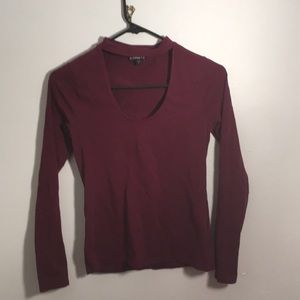 Express choker collar shirt